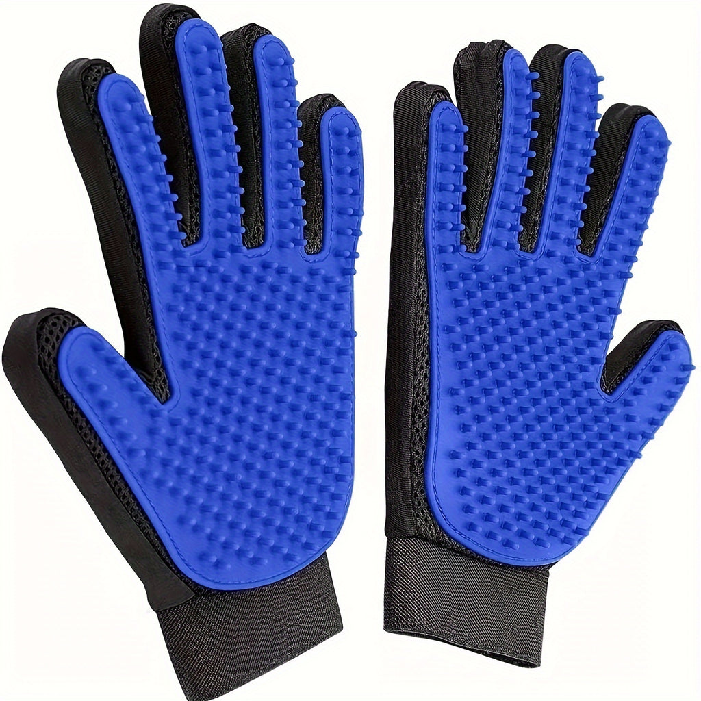 2pcs Pet Glove, Pet Grooming Bathing Washing Hair Remover Brush Fur Mitts, For Cat Dog Horse Rabbit Animal