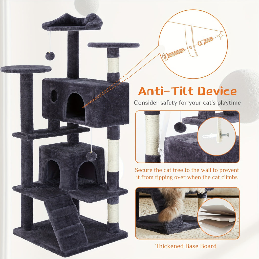 Sweetcrispy Cat Tree, Indoor Cats Tower Tree