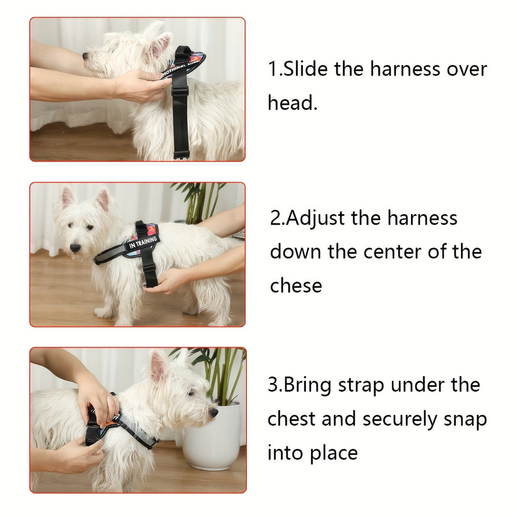 Reflective Dog Vest Breathable Adjustable Pet Harness