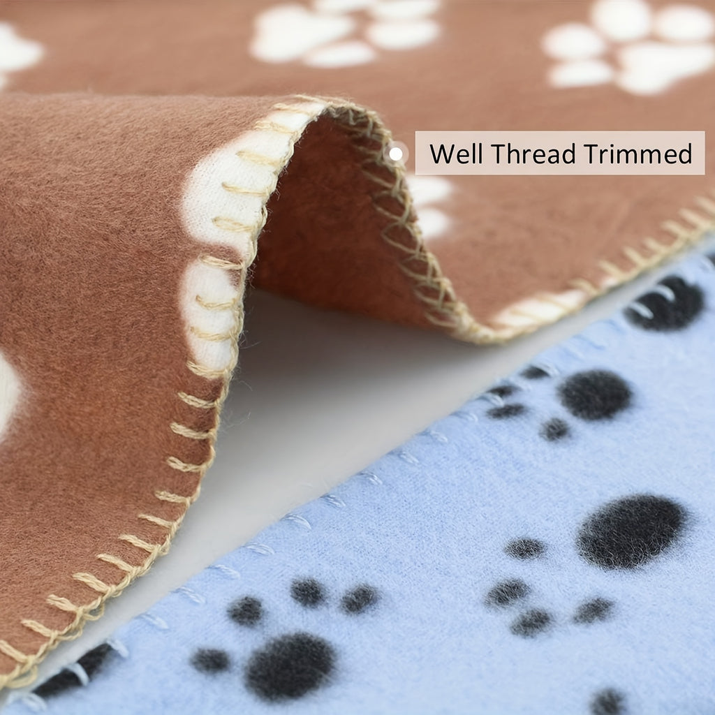 Keep Your Furry pets Cozy with this 6-Pack of Warm Paw Print Dog Blanket Bed Covers!