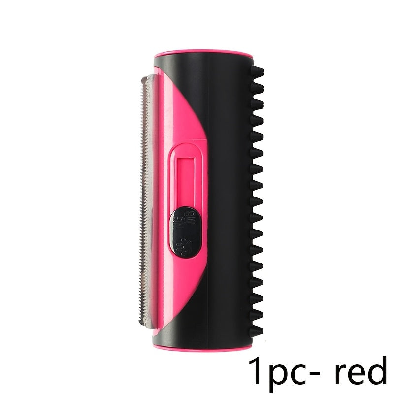 [Medium & Large Pet Grooming Set] 1/2pcs PetPro Stainless Steel & Plastic Dog Grooming Brush Set, Uncharged Hair Remover Comb for All Life Stages, Medium & Large Fur Pets, Fine Tooth Cleaning Brush Included