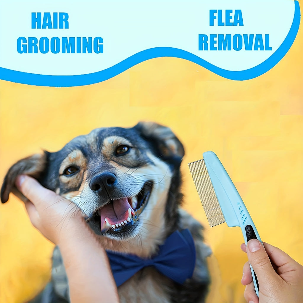 7 Pack Pet Grooming Set, Hair Removal Comb For Dog, Flea Comb, Dog Shampoo Brush, Pet Nail Clippers, Dog Toothbrush Set