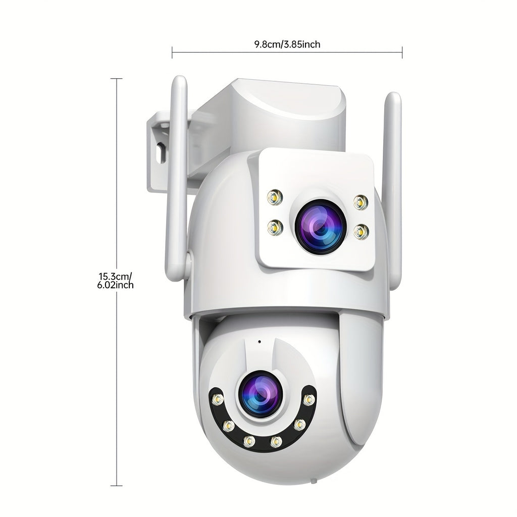 JOOAN 5G WiFi Dual Lens PTZ Outdoor IP Camera - Two-Way Audio, Auto Tracking, Screen Security Monitor for Elderly, Youngsters & Pets